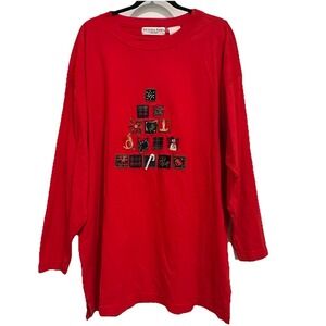 Victoria Jones Woman Plus Size 3X Embroidered Novelty Christmas Holiday Patch